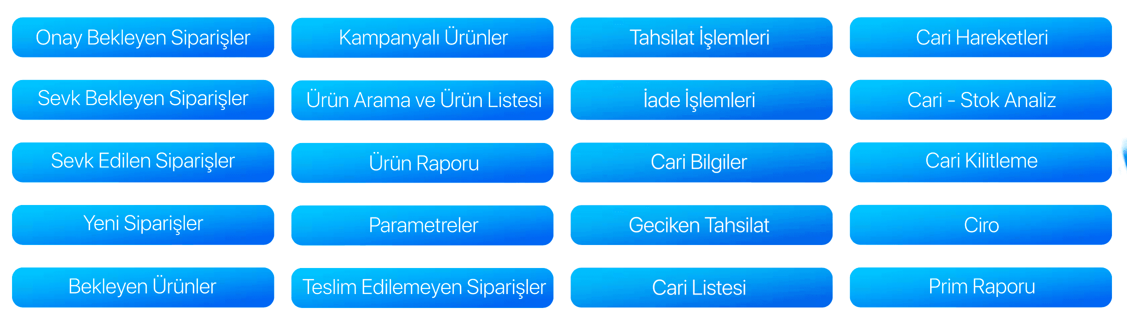 B2B sipariş ve ürün yönetimi ekranı